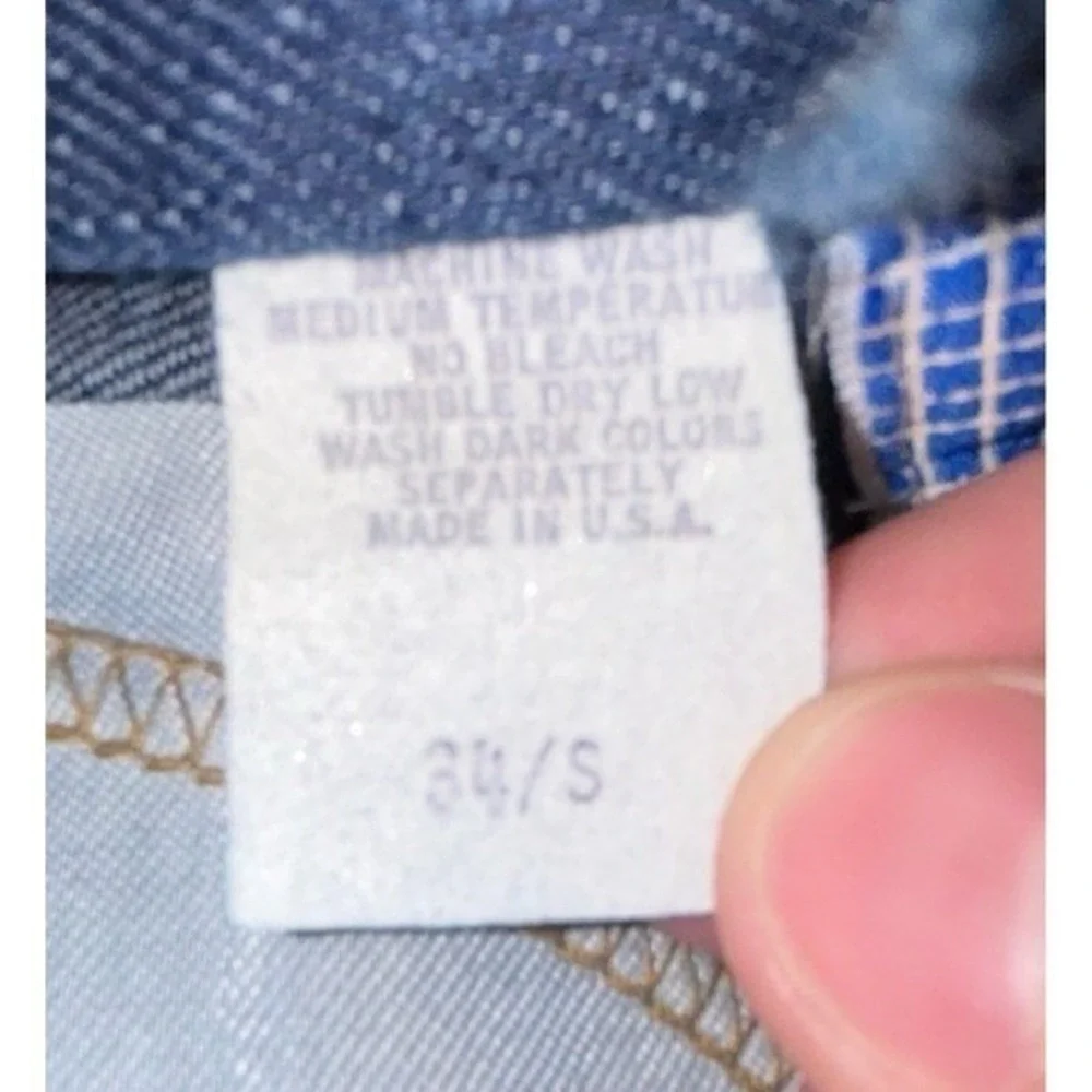 True Vintage 70's Embroidered Dark Wash Denim Jeans Sz Mens 34x28 Brand‎ New